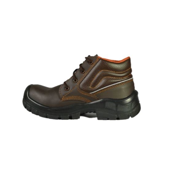 NEW MENS SAFETY WORK BOOTS- IMPACT & SLIP RESISTANT, WATERPROOF | BROWN SIZE 10 - Picture 3 of 10